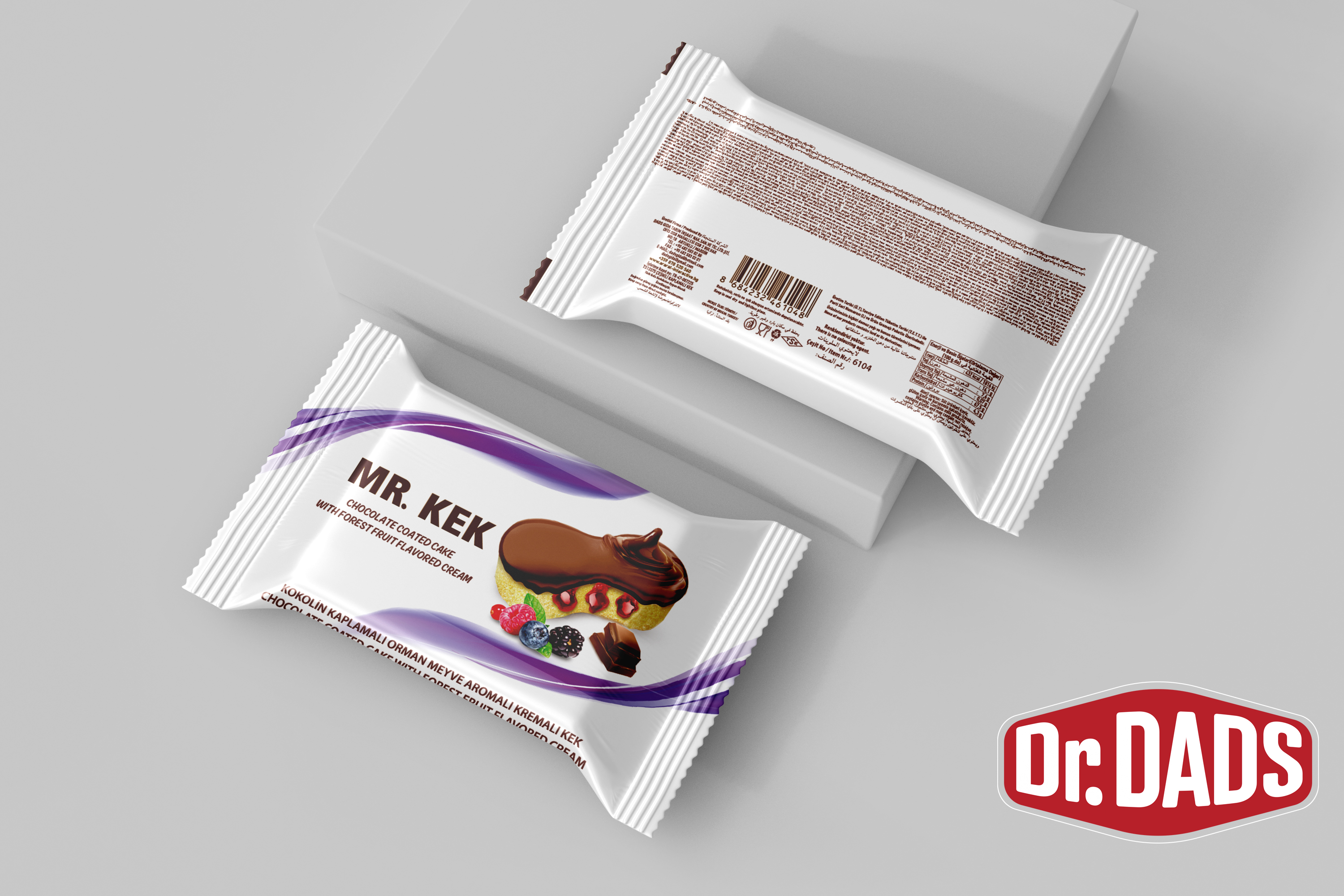 Mr.Kek Kokolin Kaplamalı Orman Meyve Aromalı Kek